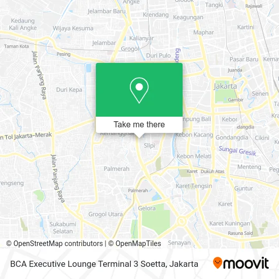 BCA Executive Lounge Terminal 3 Soetta map
