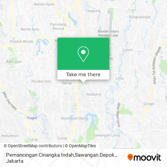 Pemancingan Cinangka Indah,Sawangan Depok. map