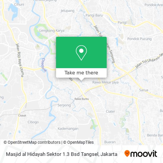 Masjid al Hidayah Sektor 1.3 Bsd Tangsel map