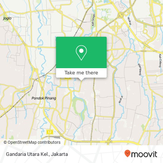 Gandaria Utara Kel. map