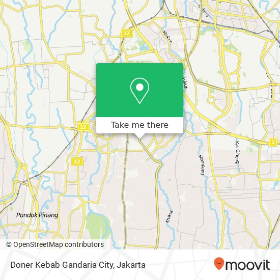 Doner Kebab Gandaria City, Jalan Sultan Hasanudin Kebayoran Baru map