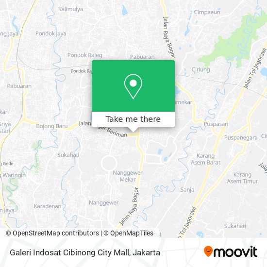 Galeri Indosat Cibinong City Mall map