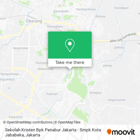 Sekolah Kristen Bpk Penabur Jakarta - Smpk Kota Jababeka map