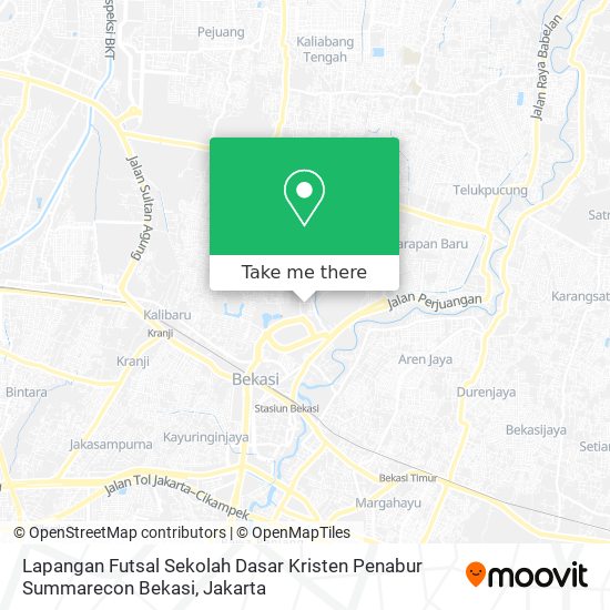 Lapangan Futsal Sekolah Dasar Kristen Penabur Summarecon Bekasi map