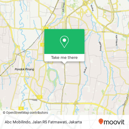 Abc Mobilindo, Jalan RS Fatmawati map