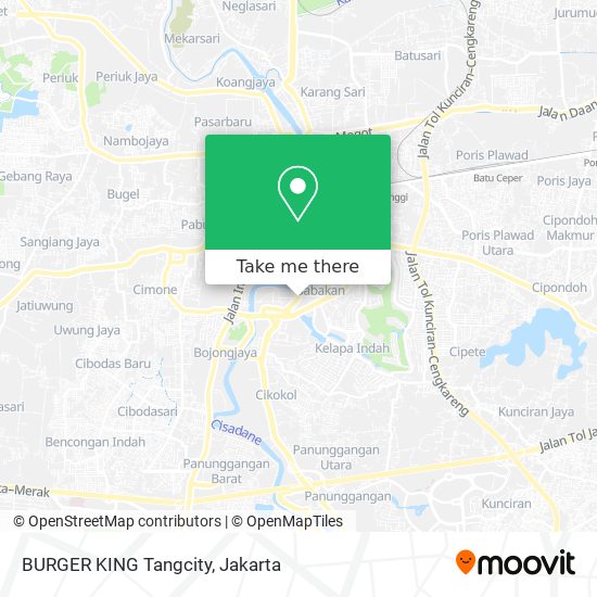 BURGER KING Tangcity map