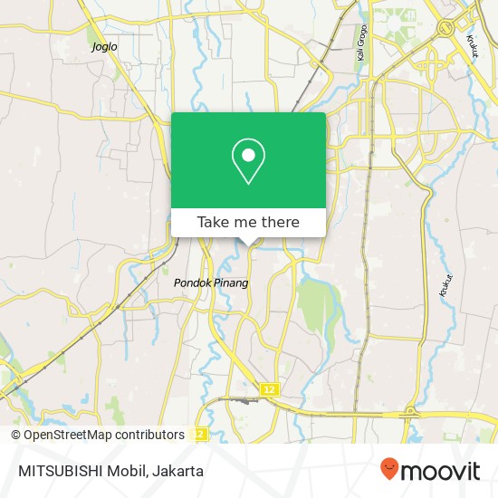 MITSUBISHI Mobil, Jalan Jati Indah Kebayoran Lama map