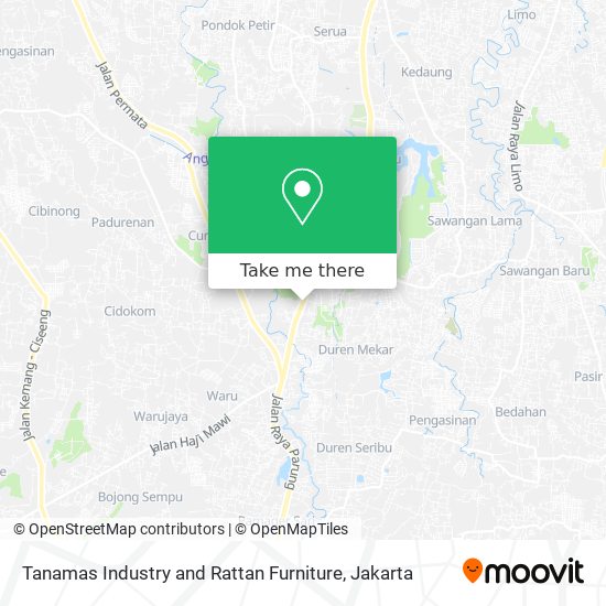 Tanamas Industry and Rattan Furniture map