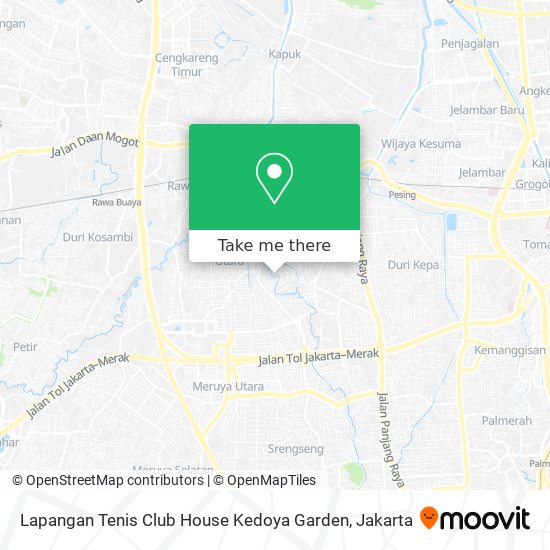 Lapangan Tenis Club House Kedoya Garden map