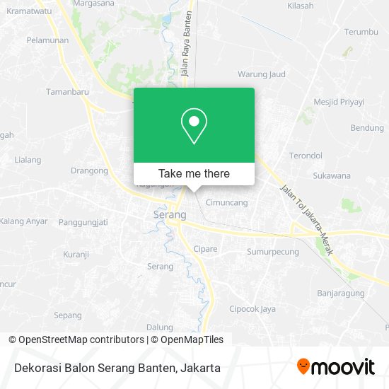 Dekorasi Balon Serang Banten, Jalan Ki Tapa 12 Serang map