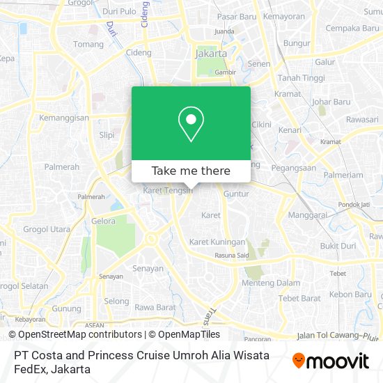 PT Costa and Princess Cruise Umroh Alia Wisata FedEx map