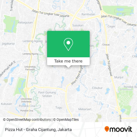 Pizza Hut - Graha Cijantung map