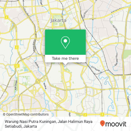 Warung Nasi Putra Kuningan, Jalan Halimun Raya Setiabudi map