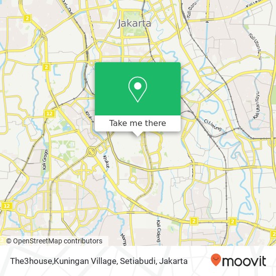 The3house,Kuningan Village, Setiabudi map