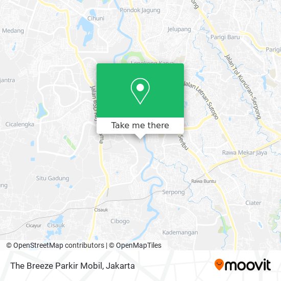 The Breeze Parkir Mobil map