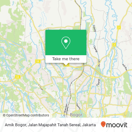 Amik Bogor, Jalan Majapahit Tanah Sereal map