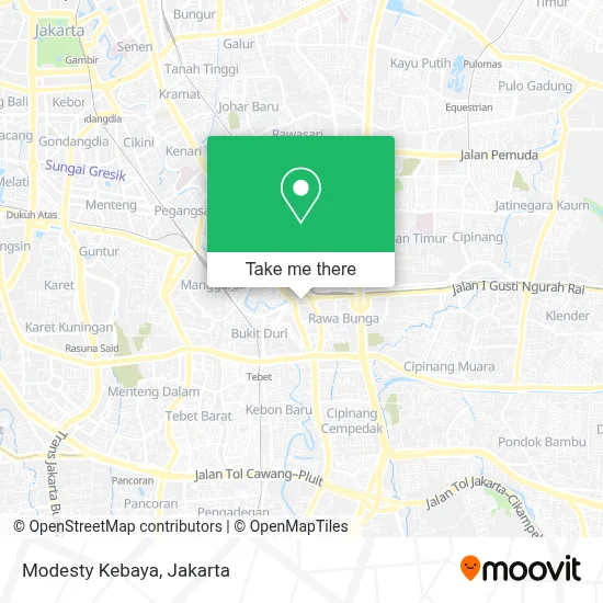 Modesty Kebaya map