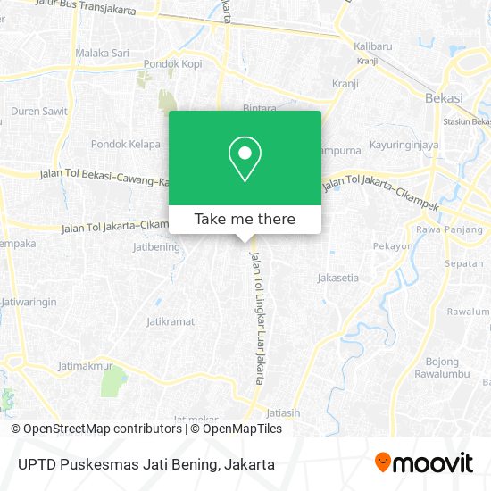 UPTD Puskesmas Jati Bening map