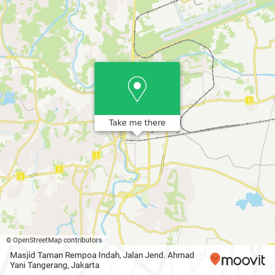 Masjid Taman Rempoa Indah, Jalan Jend. Ahmad Yani Tangerang map