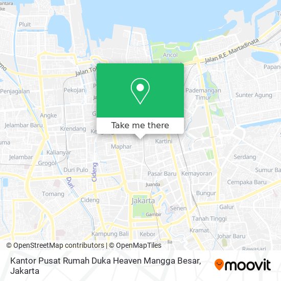 Kantor Pusat Rumah Duka Heaven Mangga Besar map