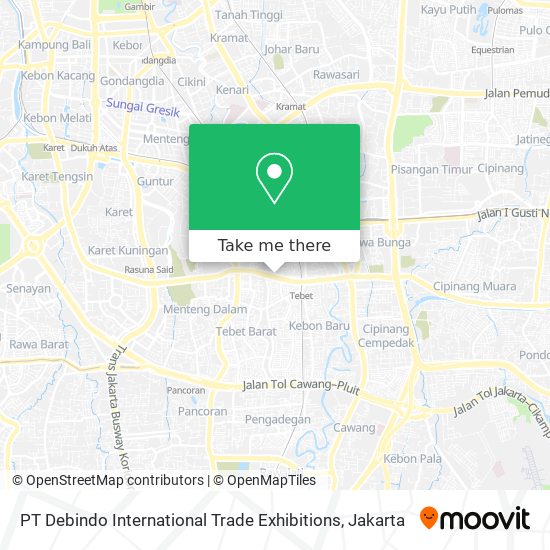 PT Debindo International Trade Exhibitions map