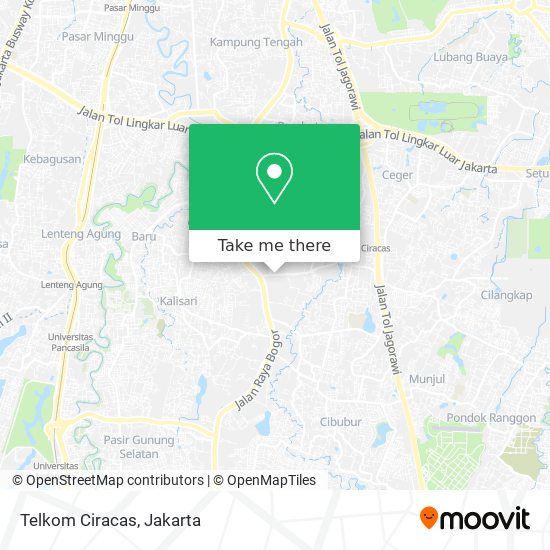 Telkom Ciracas map