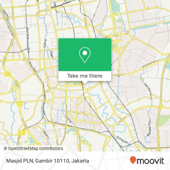 Masjid PLN, Gambir 10110 map