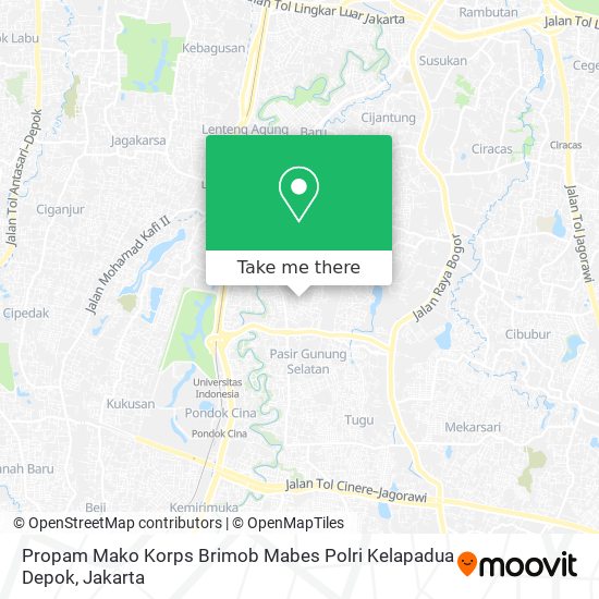 Propam Mako Korps Brimob Mabes Polri Kelapadua Depok map