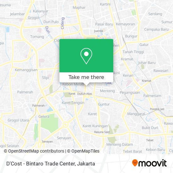 D'Cost - Bintaro Trade Center map