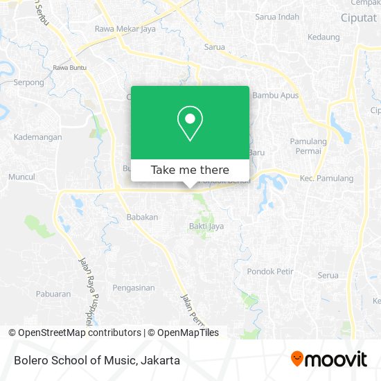 Bolero School of Music map