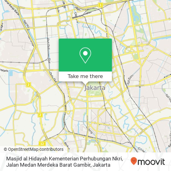 Masjid al Hidayah Kementerian Perhubungan Nkri, Jalan Medan Merdeka Barat Gambir map