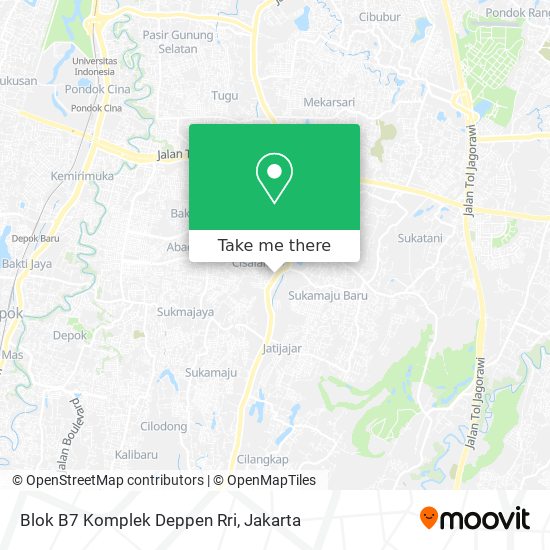 Blok B7 Komplek Deppen Rri map