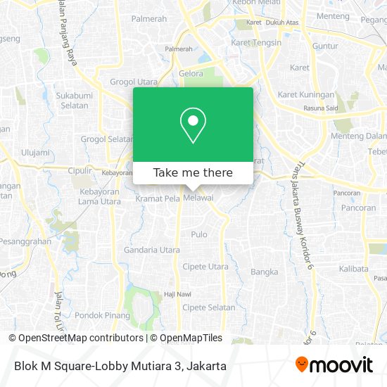 Blok M Square-Lobby Mutiara 3 map