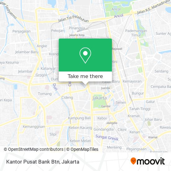 Kantor Pusat Bank Btn map