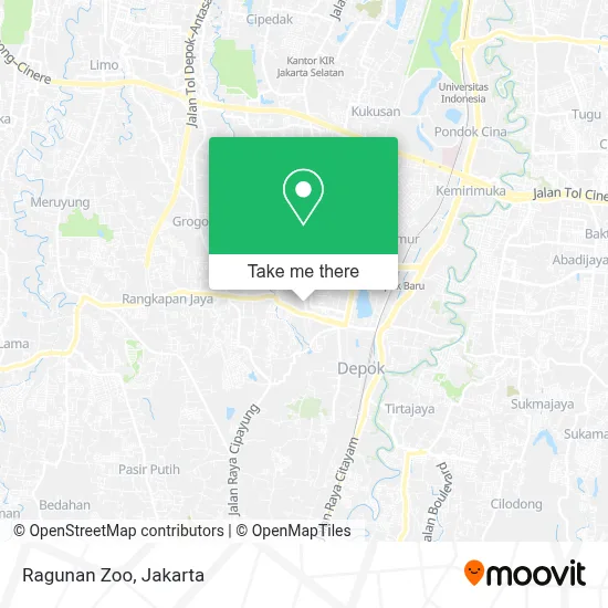 Ragunan Zoo map