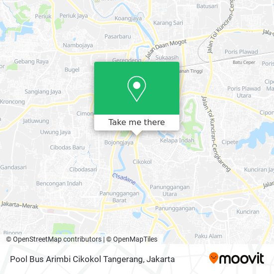 Pool Bus Arimbi Cikokol Tangerang map