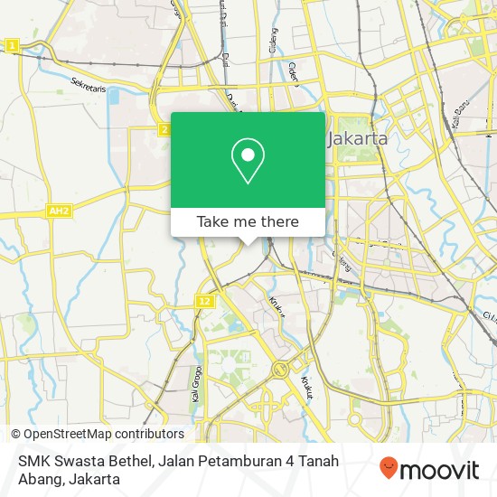 SMK Swasta Bethel, Jalan Petamburan 4 Tanah Abang map