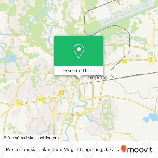 Pos Indonesia, Jalan Daan Mogot Tangerang map