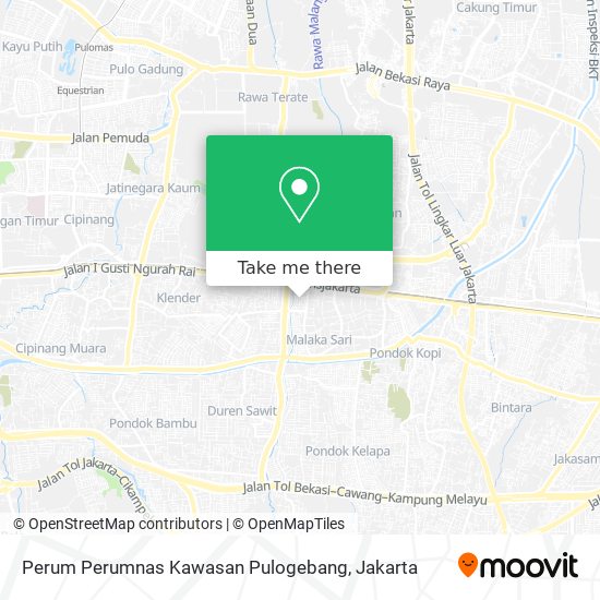 Perum Perumnas Kawasan Pulogebang map