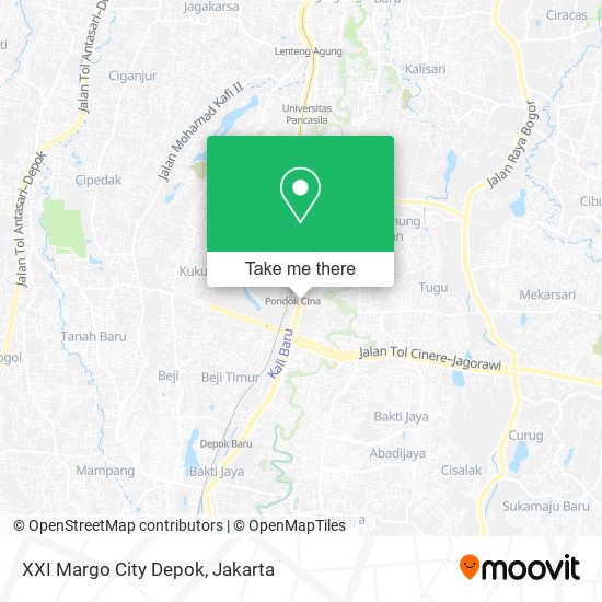 XXI Margo City Depok map