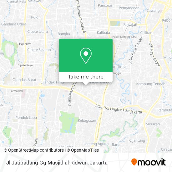 Jl Jatipadang Gg Masjid al-Ridwan map