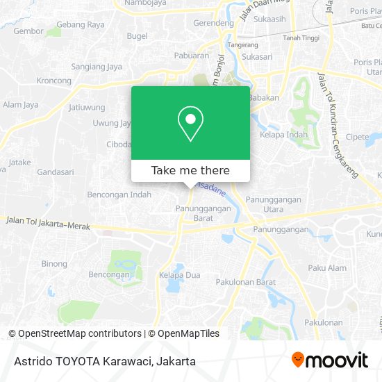 Astrido TOYOTA Karawaci map