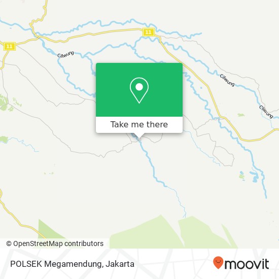 POLSEK Megamendung, Jalan Cikopo Selatan map