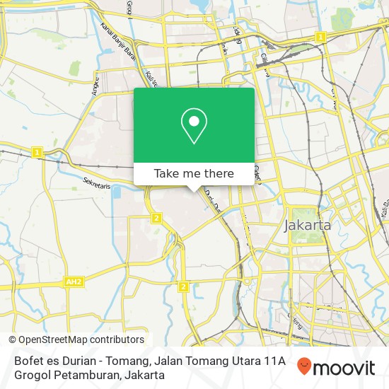 Bofet es Durian - Tomang, Jalan Tomang Utara 11A Grogol Petamburan map