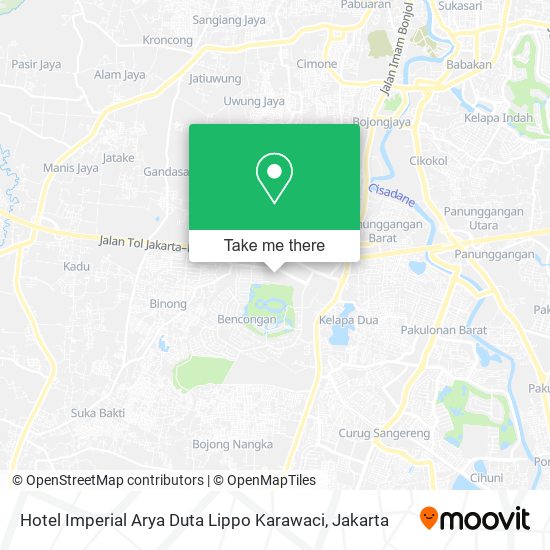 Hotel Imperial Arya Duta Lippo Karawaci map