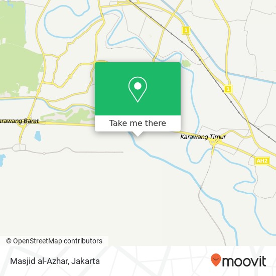 Masjid al-Azhar, Telukjambe Timur map