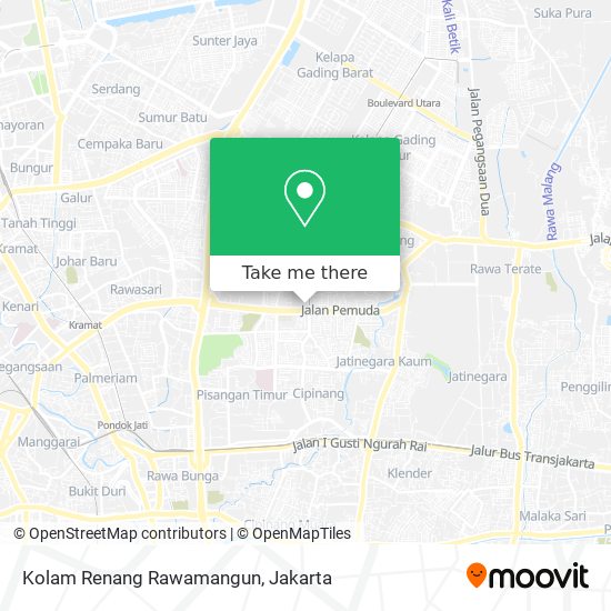 Kolam Renang Rawamangun map