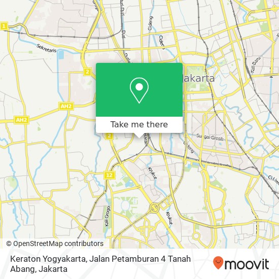 Keraton Yogyakarta, Jalan Petamburan 4 Tanah Abang map