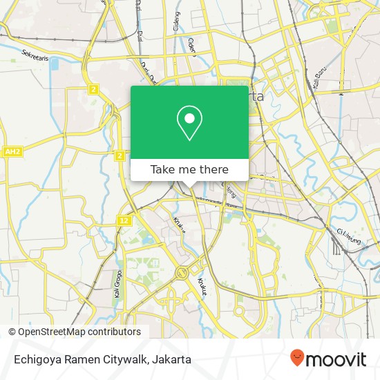 Echigoya Ramen Citywalk, Jalan K. H. Mas Mansyur Tanah Abang map