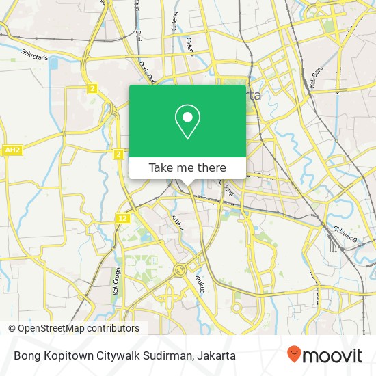 Bong Kopitown Citywalk Sudirman, Jalan K. H. Mas Mansyur Tanah Abang map